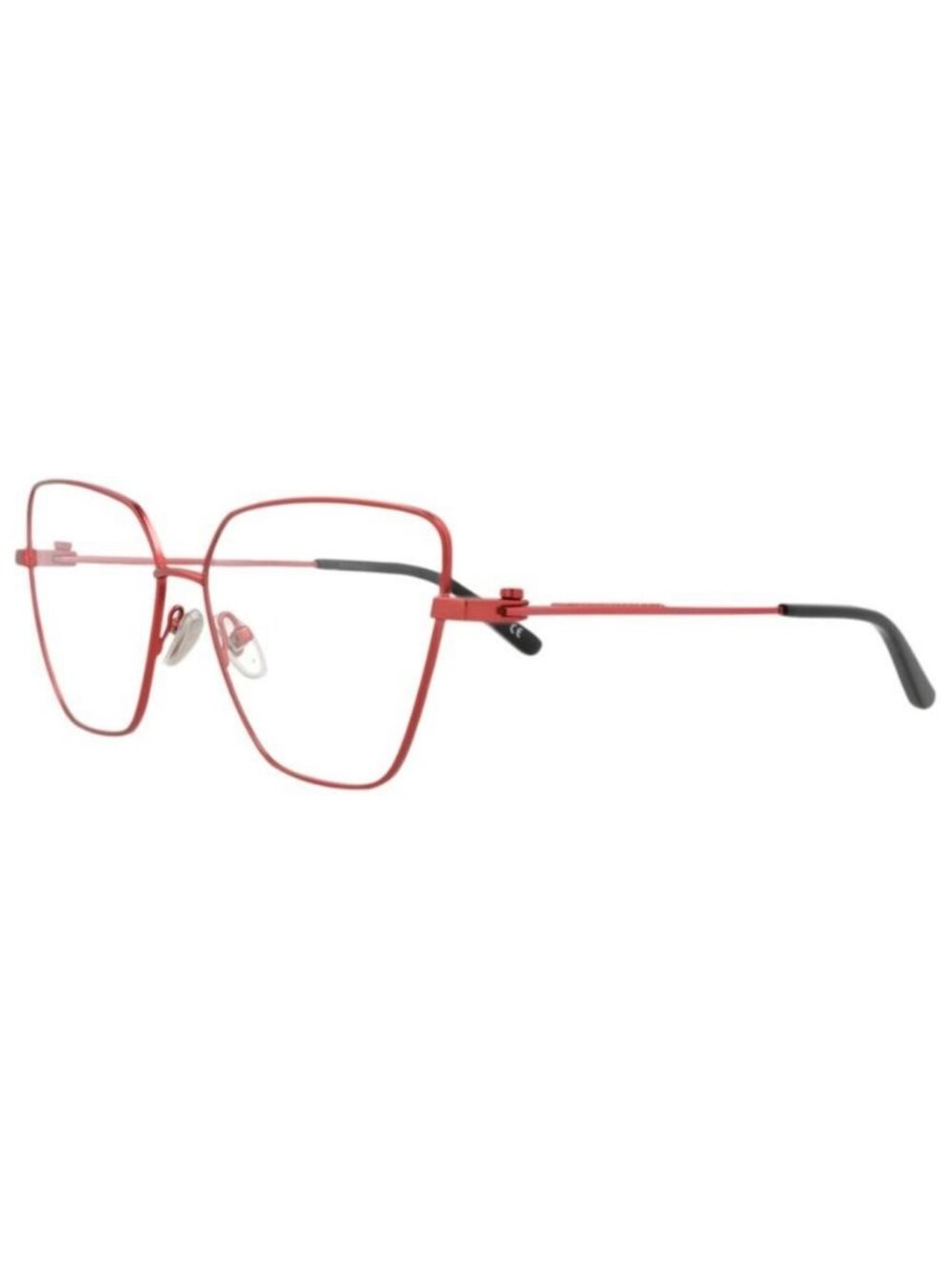 New Balenciaga Womens Cat Eye Red Red Transparent Fashion Designer Eyeglasses